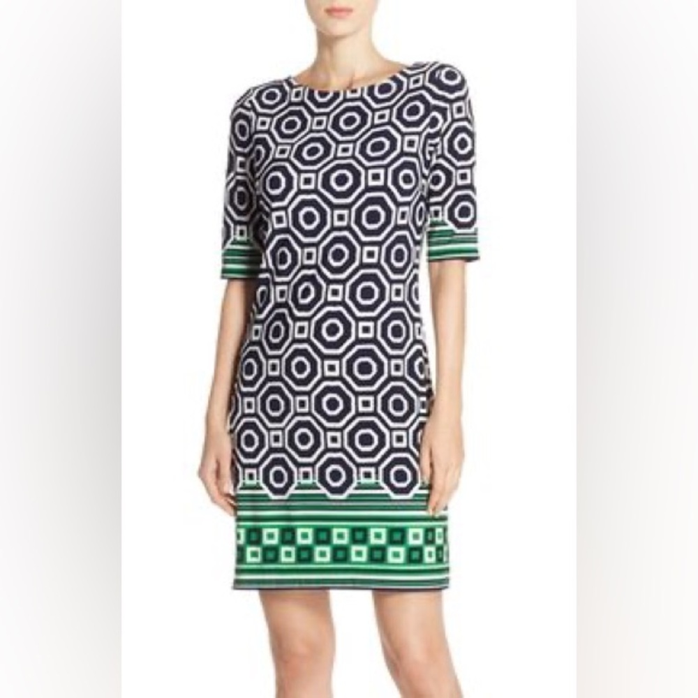 Eliza J Petite Casual Geometric Print Shift Dress